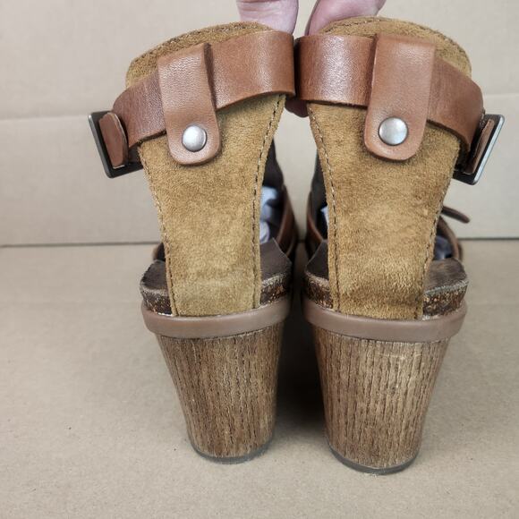 Dansko Dominique Sandals Womens Size 39 US 8 Brown Leather Block Heel GUC - Picture 12 of 16